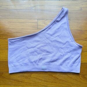 SET Active One-Shoulder Ribbed Sports Bra in Lavender